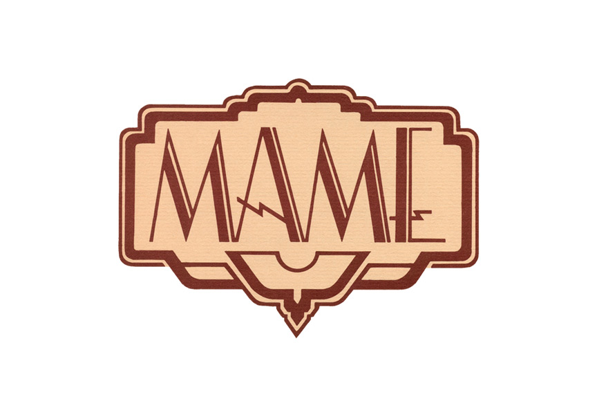 Logo for a production of Mame at the South Arkansas Arts Center