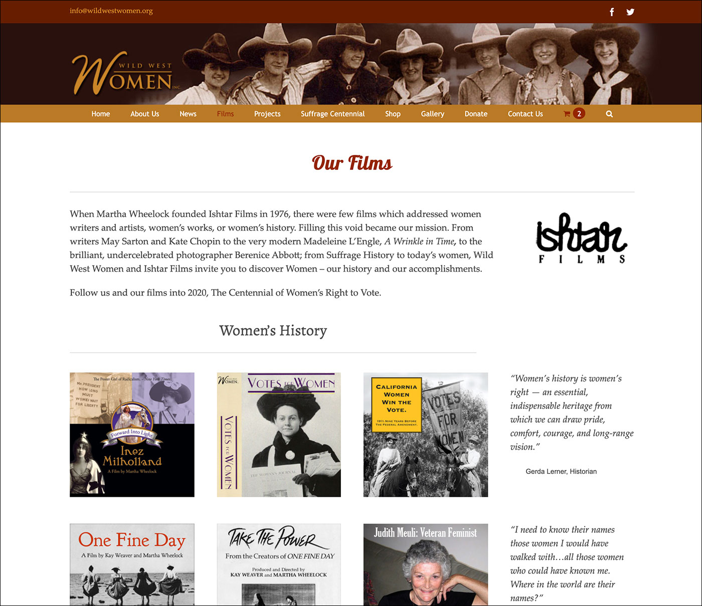 Wild West Women - Our Films